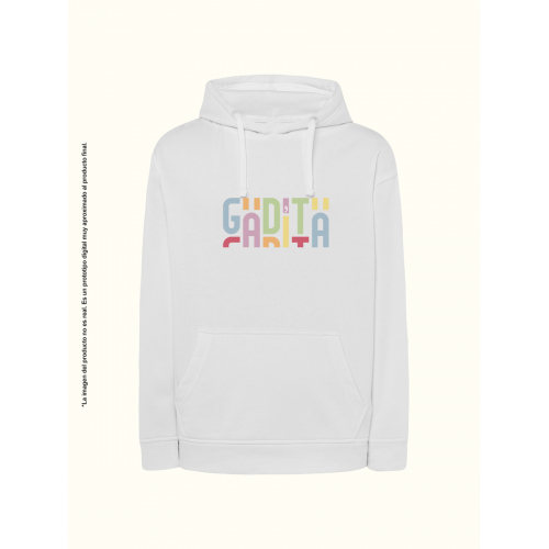 Sudadera unisex blanca Gadita