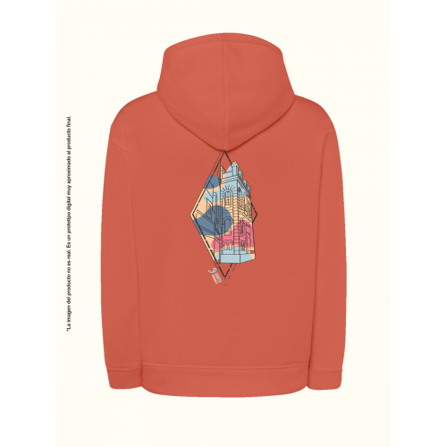 Sudadera unisex naranja Falla