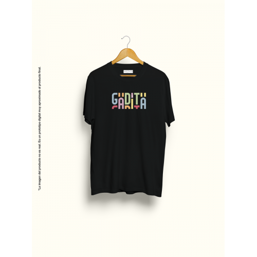 Camiseta unisex negra Gadita